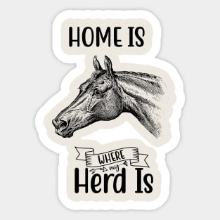 Horse Head with Horse Lover Text Sticker